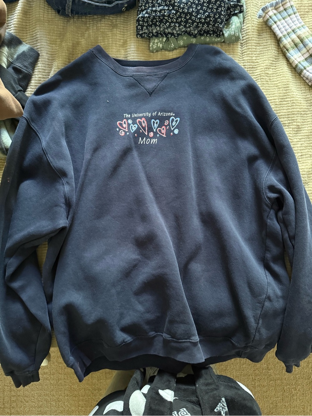 Gear For Sports Navy Crewneck Sweatshirt with Heart Motif